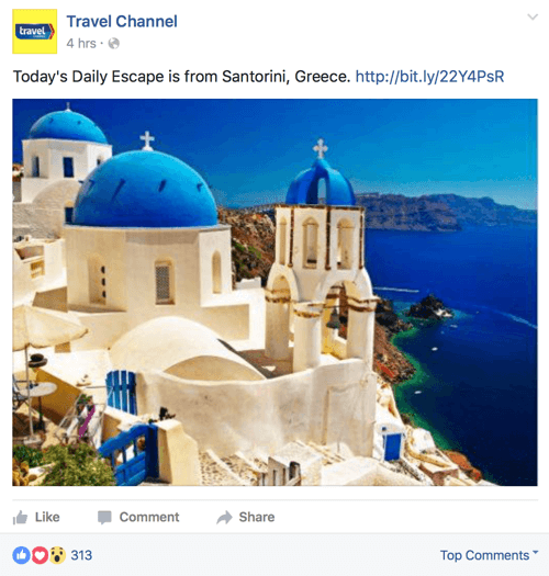 saluran perjalanan posting facebook