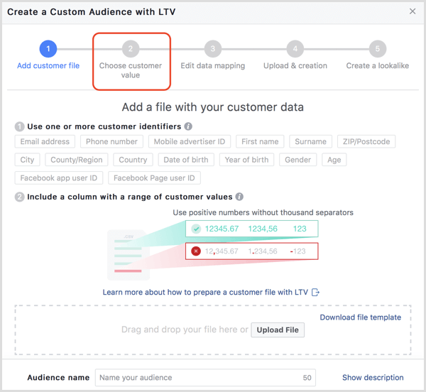 Facebook membuat audiens khusus dengan LTV