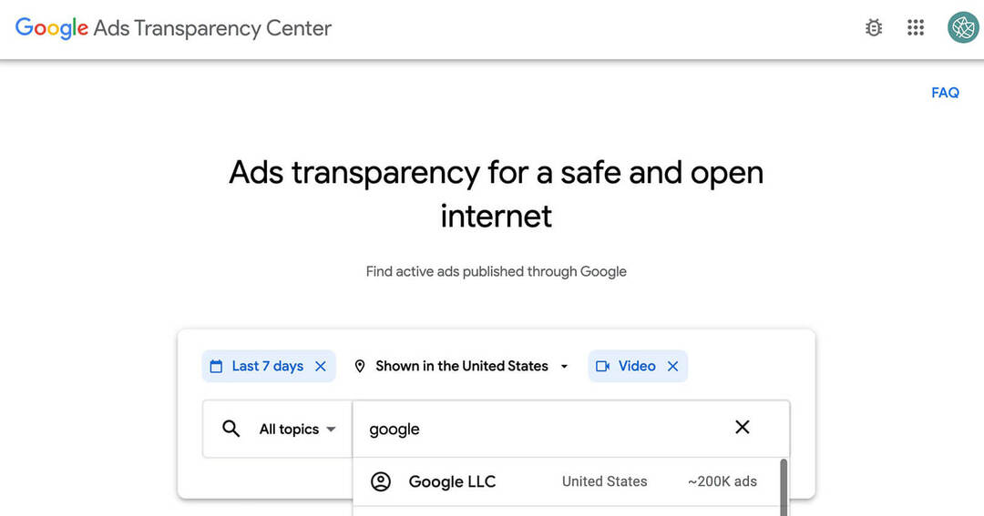 Cara Meneliti Persaingan Anda Dengan Pusat Transparansi Google Ads: Penguji Media Sosial
