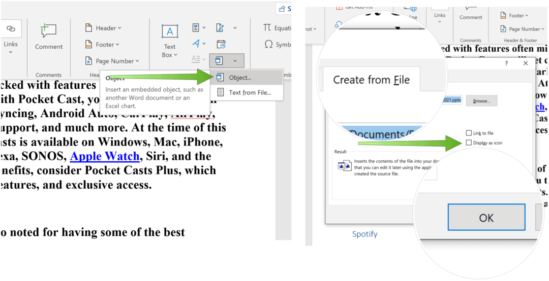 Sematkan PowerPoint Slide Powerpoint buat dari file