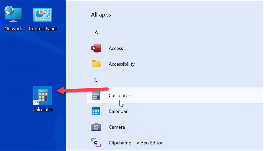 pindahkan aplikasi dari awal ke desktop