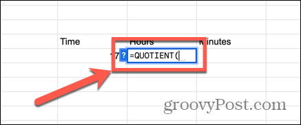 fungsi hasil bagi google sheet