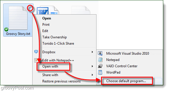 windows 7 terbuka dengan program default