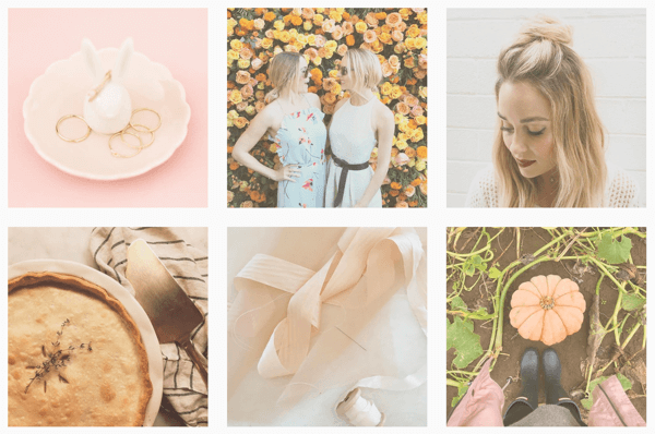 Umpan Instagram Lauren Conrad disatukan dengan penggunaan filter yang sama pada semua gambar.