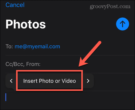 iphone menyisipkan foto atau video