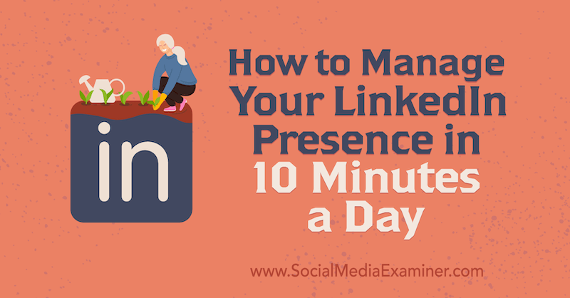 Cara Mengelola Kehadiran LinkedIn Anda dalam 10 Menit Sehari oleh Luan Wise di Penguji Media Sosial.