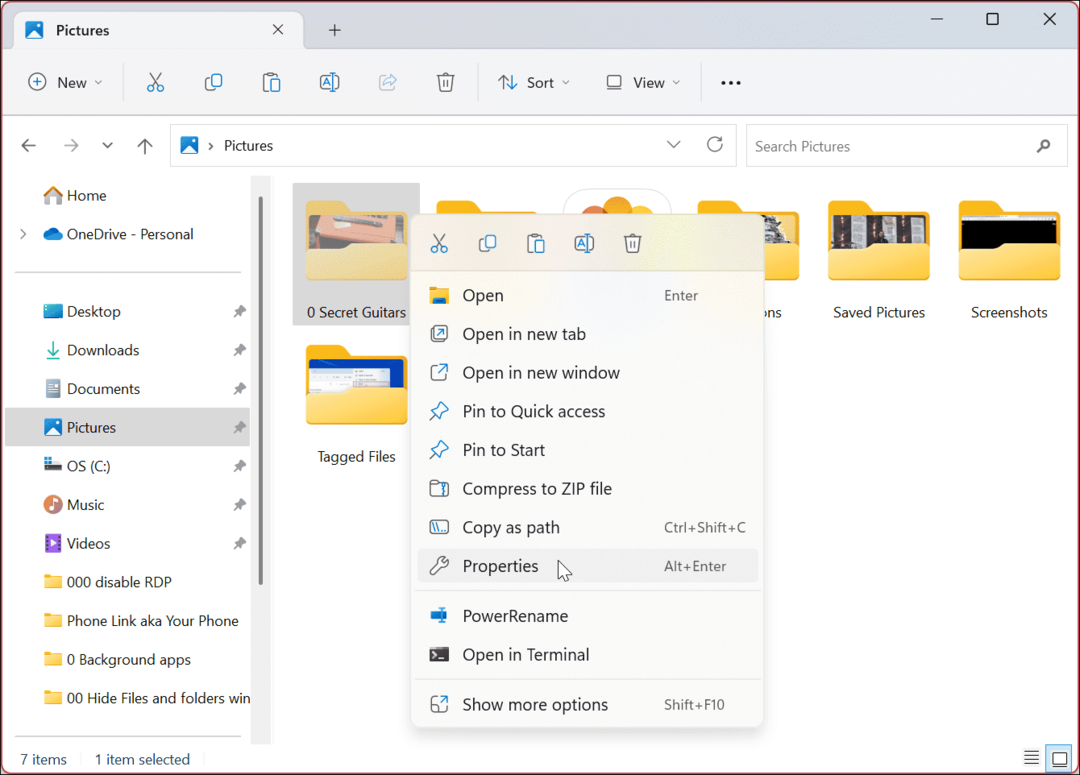 Sembunyikan File dan Folder di Windows 11