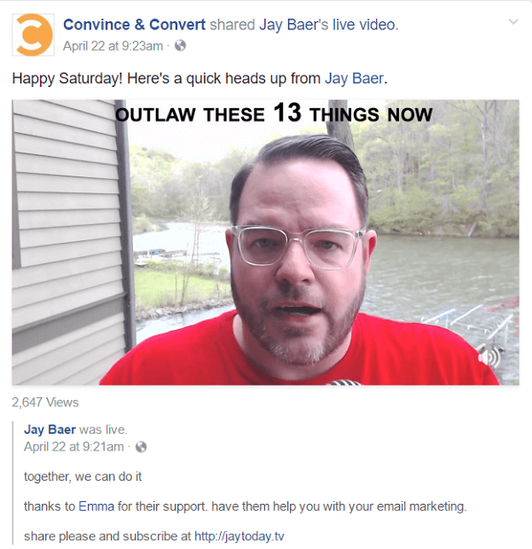 Jay menempatkan video untuk setiap episode Jay Today di empat platform media sosial yang berbeda, serta posting blog di LinkedIn, Medium, dan situs webnya.