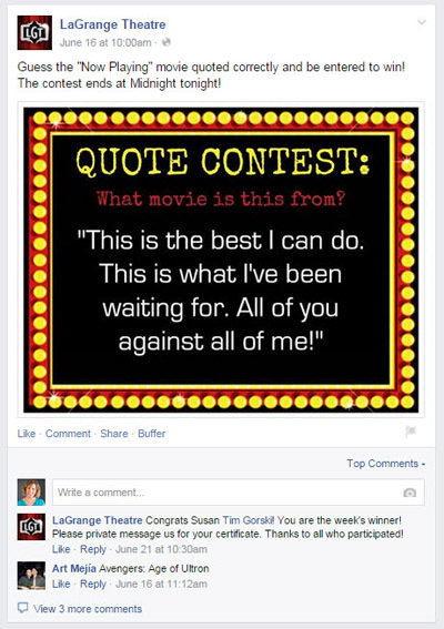 kontes kutipan halaman facebook