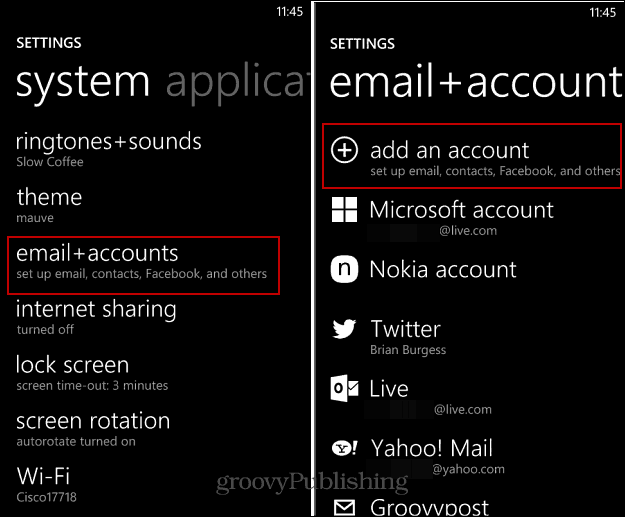 Cara Mengatur Email dan Akun Sosial di Windows Phone