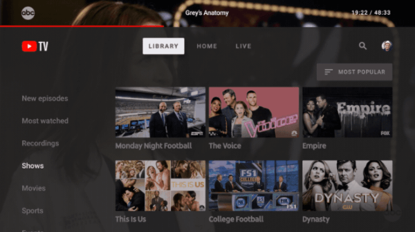 Mulai minggu ini, penonton YouTube dapat melakukan streaming TV langsung melalui aplikasi YouTube TV baru untuk perangkat Android TV dan untuk perangkat keluarga Xbox One.