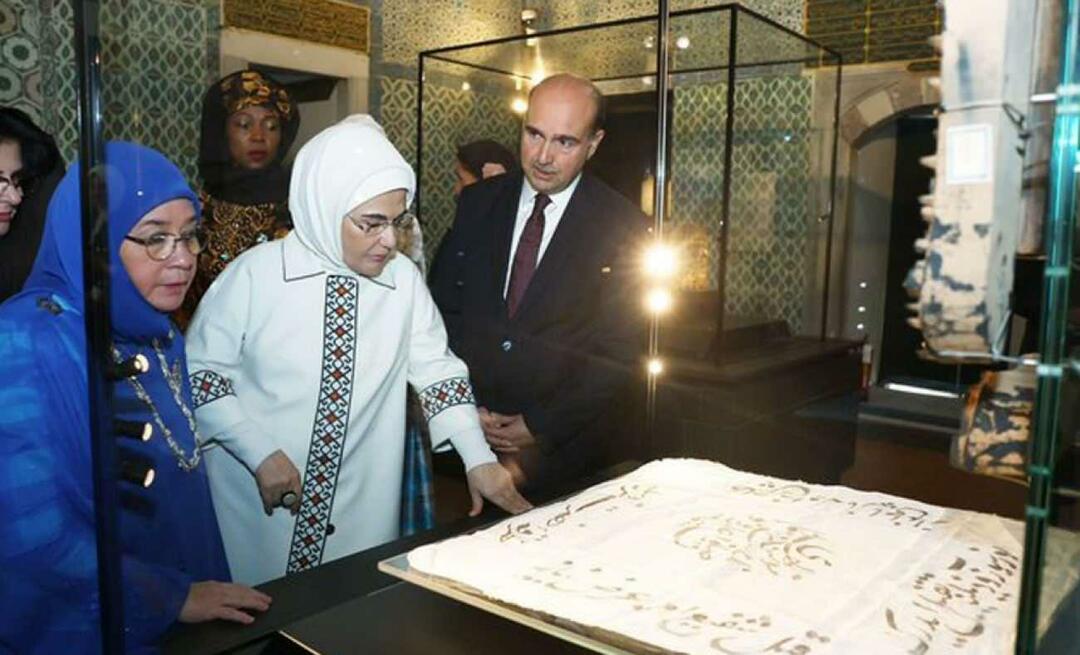 Ibu Negara Erdoğan melakukan kunjungan bermakna ke Istana Topkapi bersama istri para kepala negara