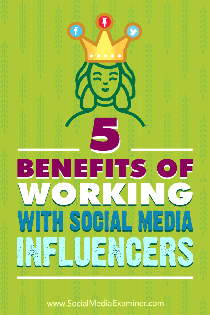5 Manfaat Bekerja Dengan Influencer Media Sosial oleh Shane Barker di Penguji Media Sosial.