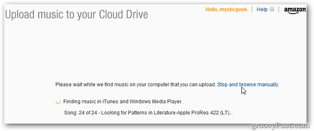 Pengunggah MP3 Amazon Cloud Player