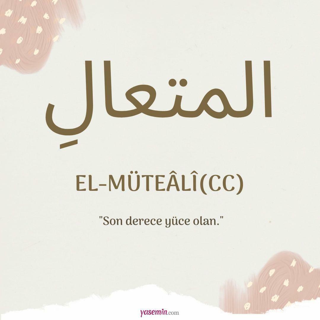 Apa yang dimaksud dengan al-Mutaali (c.c)?