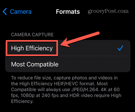 iphone foto efisiensi tinggi