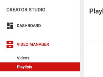 Buka playlist Anda di Creator Studio dan klik Edit.