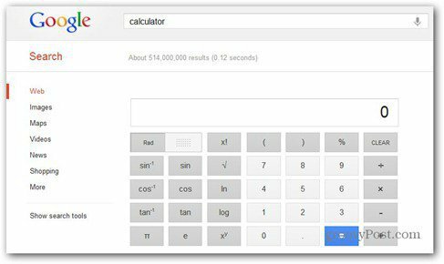 kalkulator ilmiah google