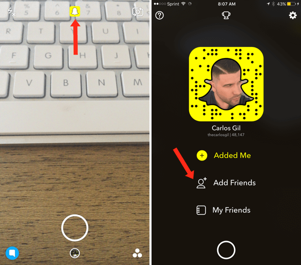 snapchat menambahkan teman dari buku alamat