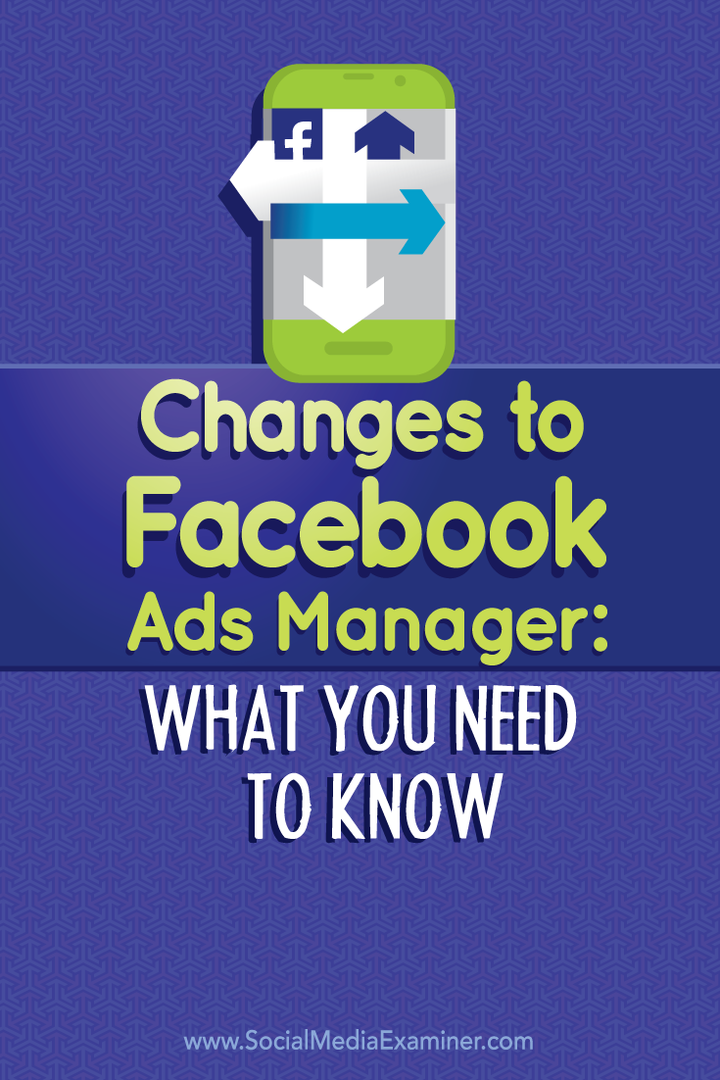 perubahan pada pengelola iklan facebook