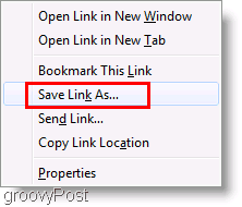 Tangkapan layar: Save Link As