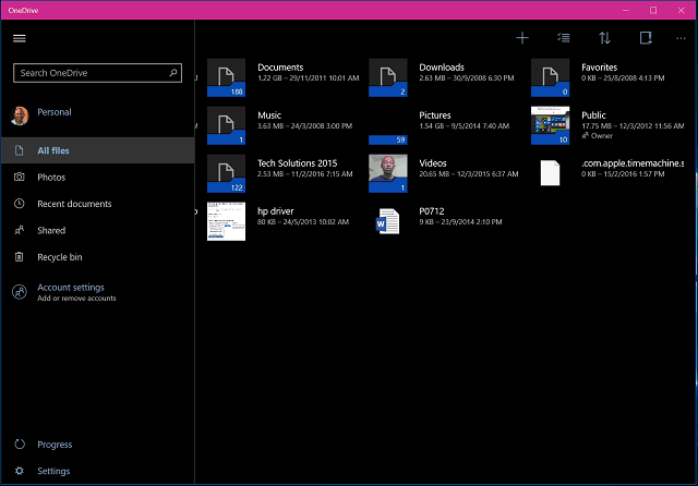 Aplikasi OneDrive windows 10 4