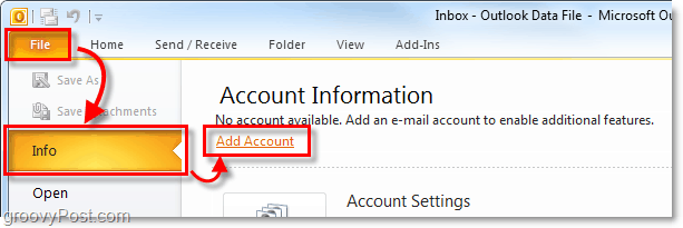 tambahkan gmail ke outlook 2010