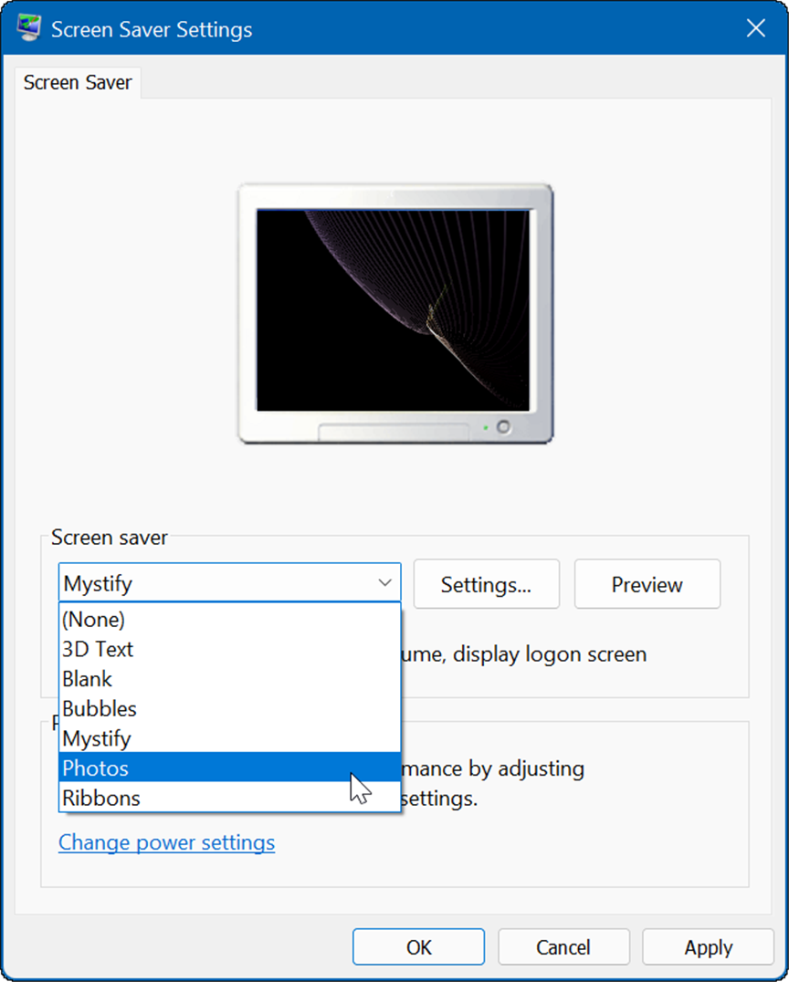 pengaturan screen saver mengatur foto sebagai screen saver di windows