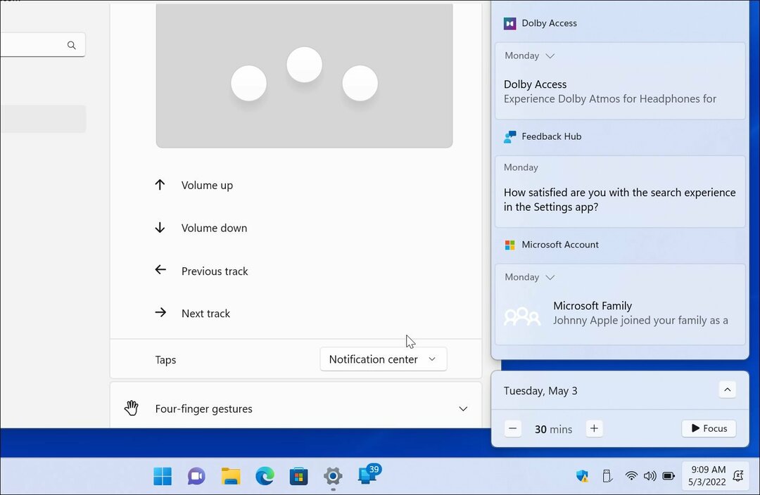 Sesuaikan Gerakan Touchpad di Windows 11