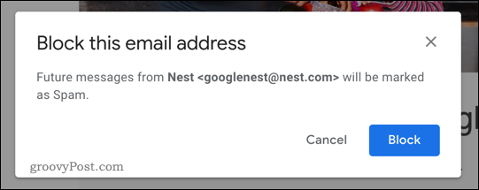 Blokir tombol di Gmail