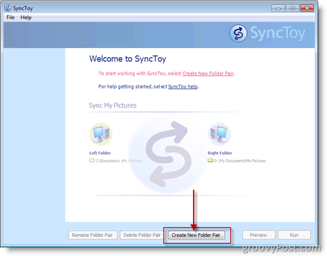 Microsoft SyncToy Buat Cuplikan Folder Folder baru