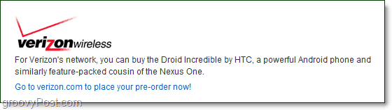 Verizon tidak lagi tertarik dengan Nexus One, telah pindah ke Droid Incredible