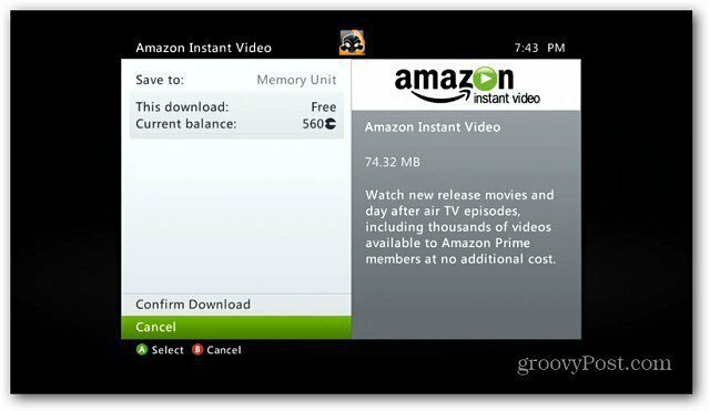 Video Instan Amazon Sekarang di Xbox 360