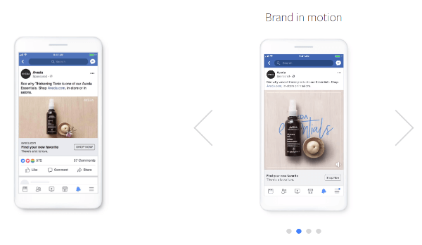 Toko Kreatif Facebook memulai pendekatan produksi baru yang disebut Buat untuk Mengonversi, cara yang mudah kerangka kerja untuk menambahkan gerakan ringan ke gambar diam agar lebih menarik dan efektif iklan tanggapan langsung.