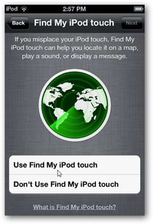 Atur iCloud Find m Ipod Touch