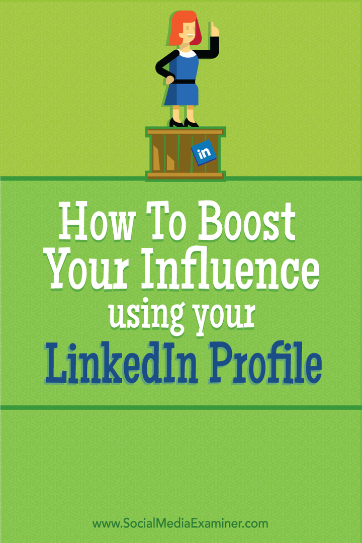 cara meningkatkan pengaruh Anda menggunakan profil linkedin Anda