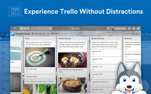 Dapatkan Trello untuk desktop di Mac dan Windows.