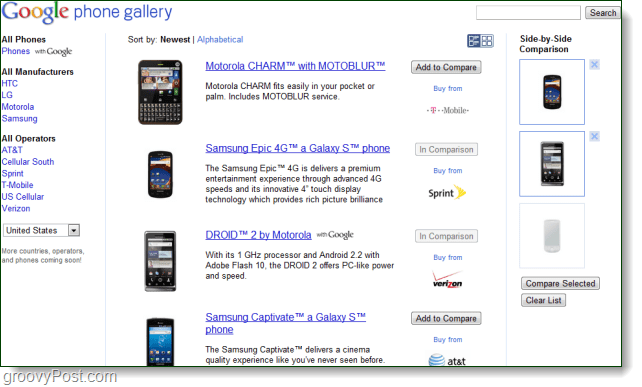 Google Meluncurkan Galeri Telepon Di Tempat Dari Nexus One