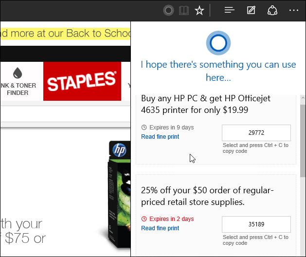 Situs staples Edge Windows 10