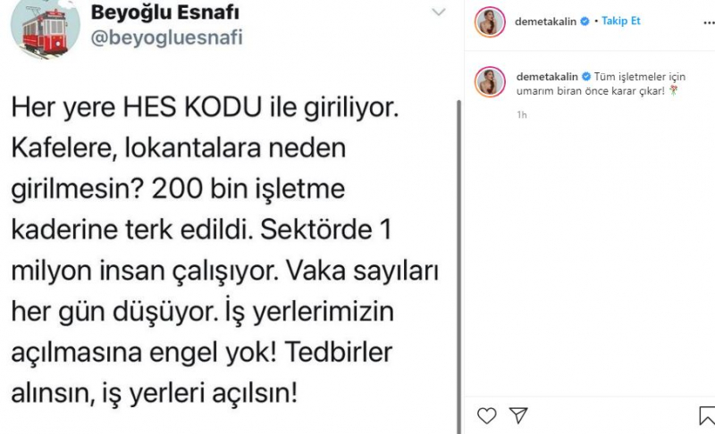 Demet Akalın mendukung operator yang menjadi korban larangan!