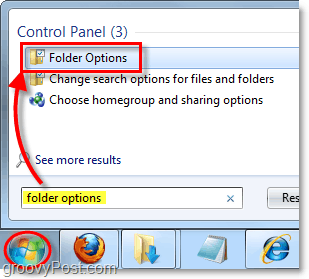 sesuaikan opsi folder untuk windows 7