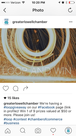 promosikan facebook loop giveaway di instagram