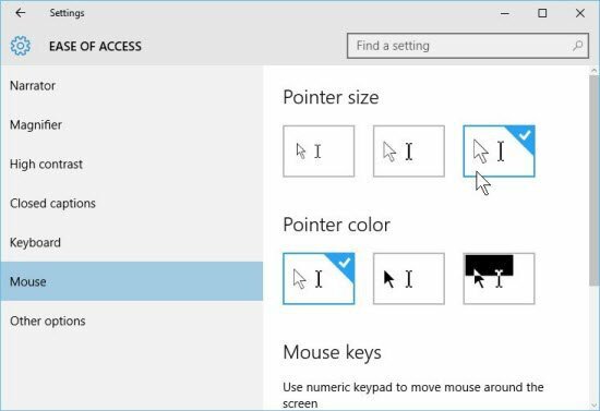 Windows 10 Tip: Tambah Ukuran dan Warna Pointer Mouse