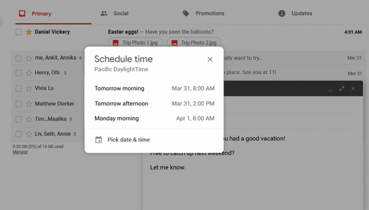 Jadwalkan Desktop Waktu Gmail
