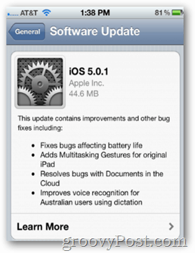 Apple Rilis iOS 5.0.1 Dengan Reaksi Campuran