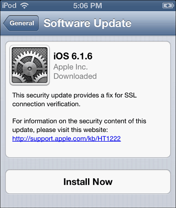 Pembaruan iOS 6.1.6