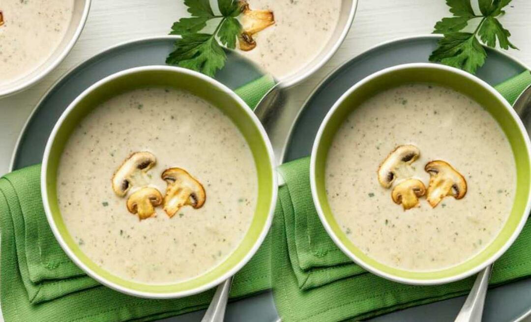 Resep sup jamur krim yang lezat dari Güzzide Mertcan! Sup jamur penyembuhan