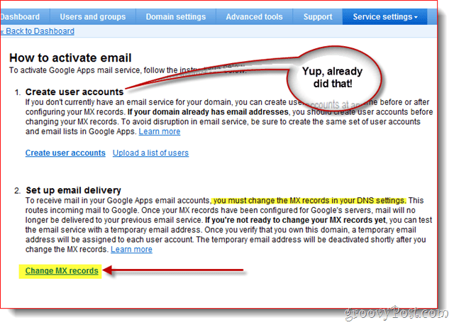 buat pengguna baru mengatur pengiriman email
