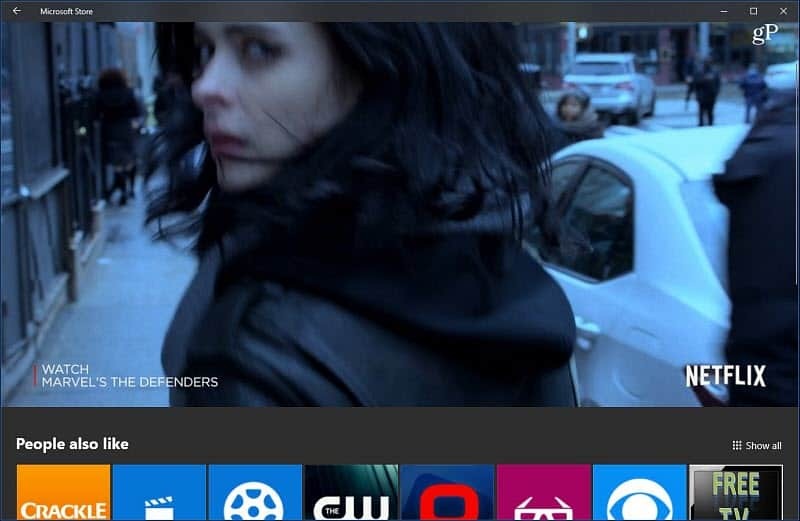 Windows 10 Microsoft Store Video Autoplay Netflix app