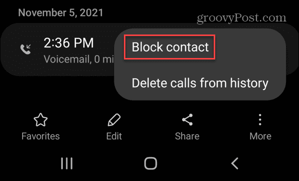 Blokir Nomor di Android